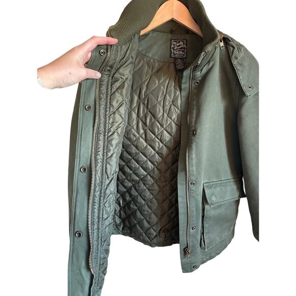 Lucky Brand army green bomber jacket Size Large - Picture 3 of 10